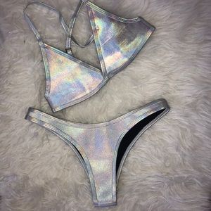 HOAKA Neoprene Holographic Bikini Set
